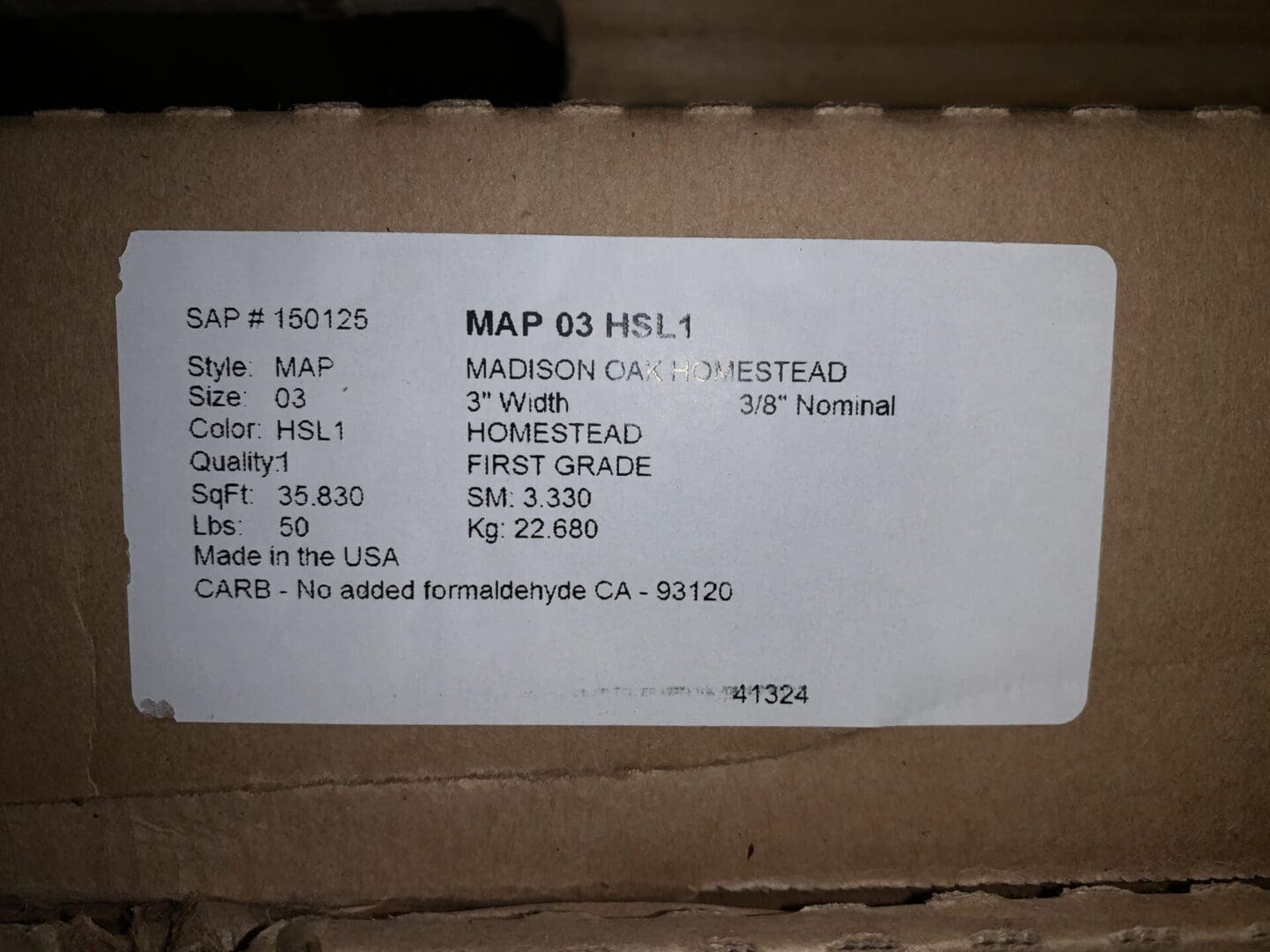 A box with the label for the map 5 2 hml 1.